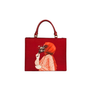 Hijab Girl Red Canvas Tote Bag