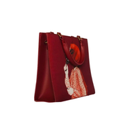Hijab Girl Red Canvas Tote Bag